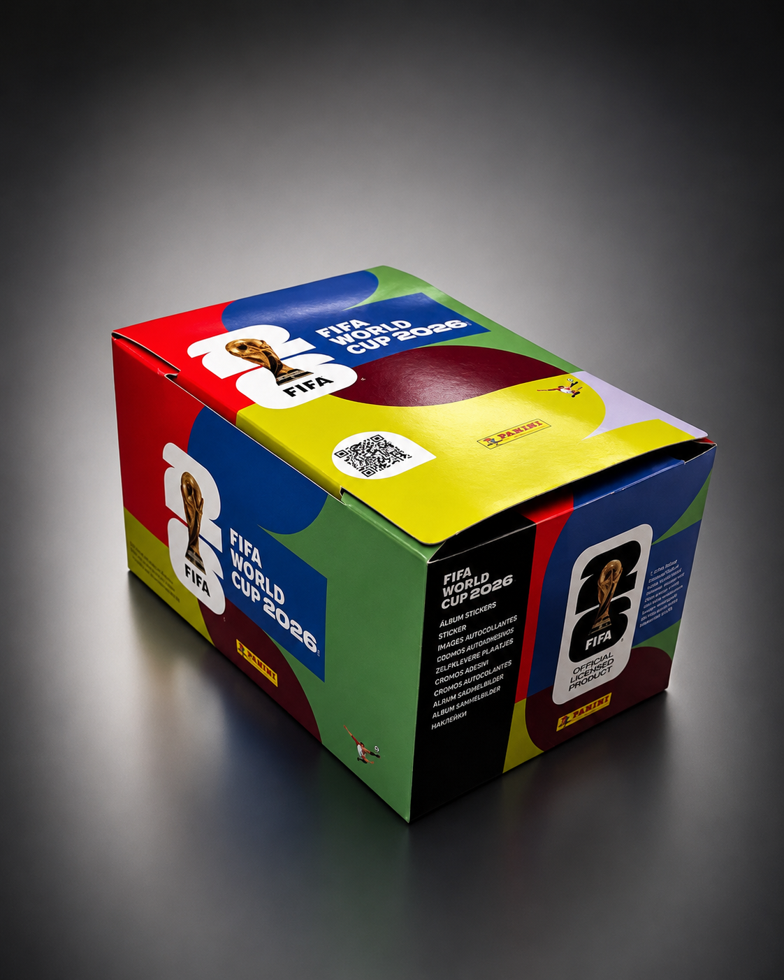 Caja Sellada Panini FIFA World Cup 2026 — 104 Sobres Oficiales · Producto Licenciado