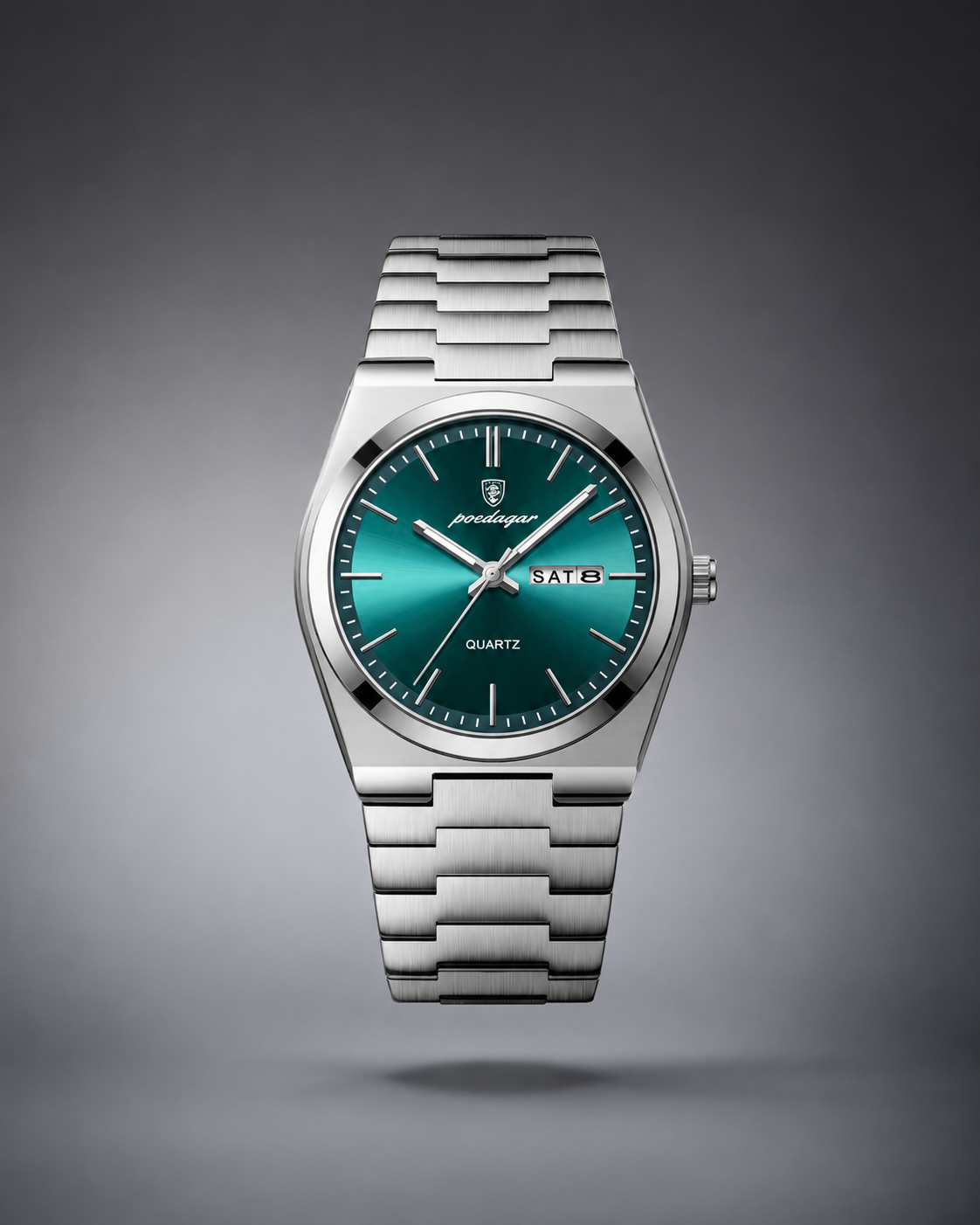 Reloj POEDAGAR Hombre — Acero Inoxidable · Cuarzo · Fecha y Día · Estilo Lujo