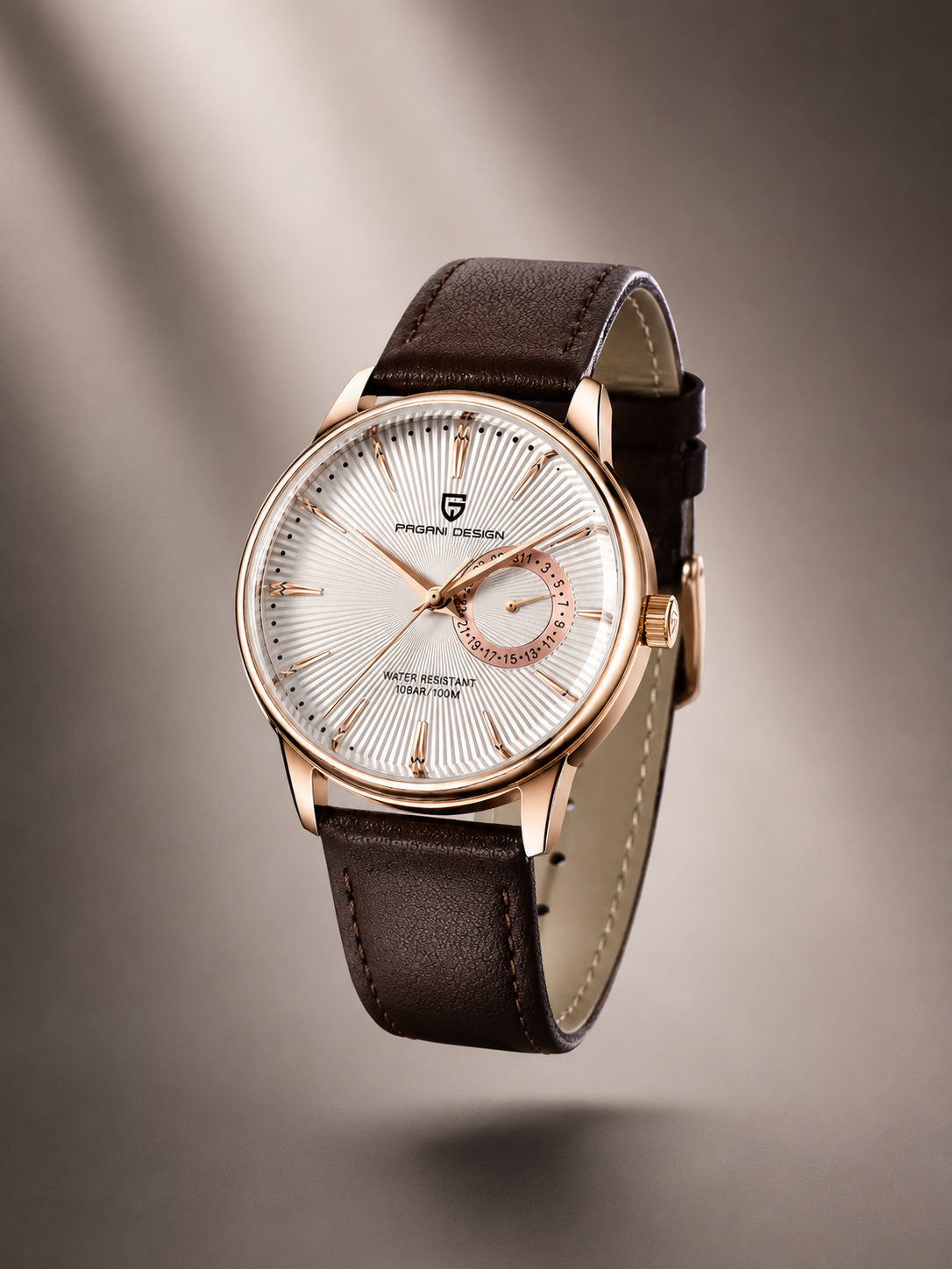 Reloj Pagani Design PD-1654 Hombre — Cuarzo Japonés · Resistente al Agua 100M · Calendario · Estilo Lujo